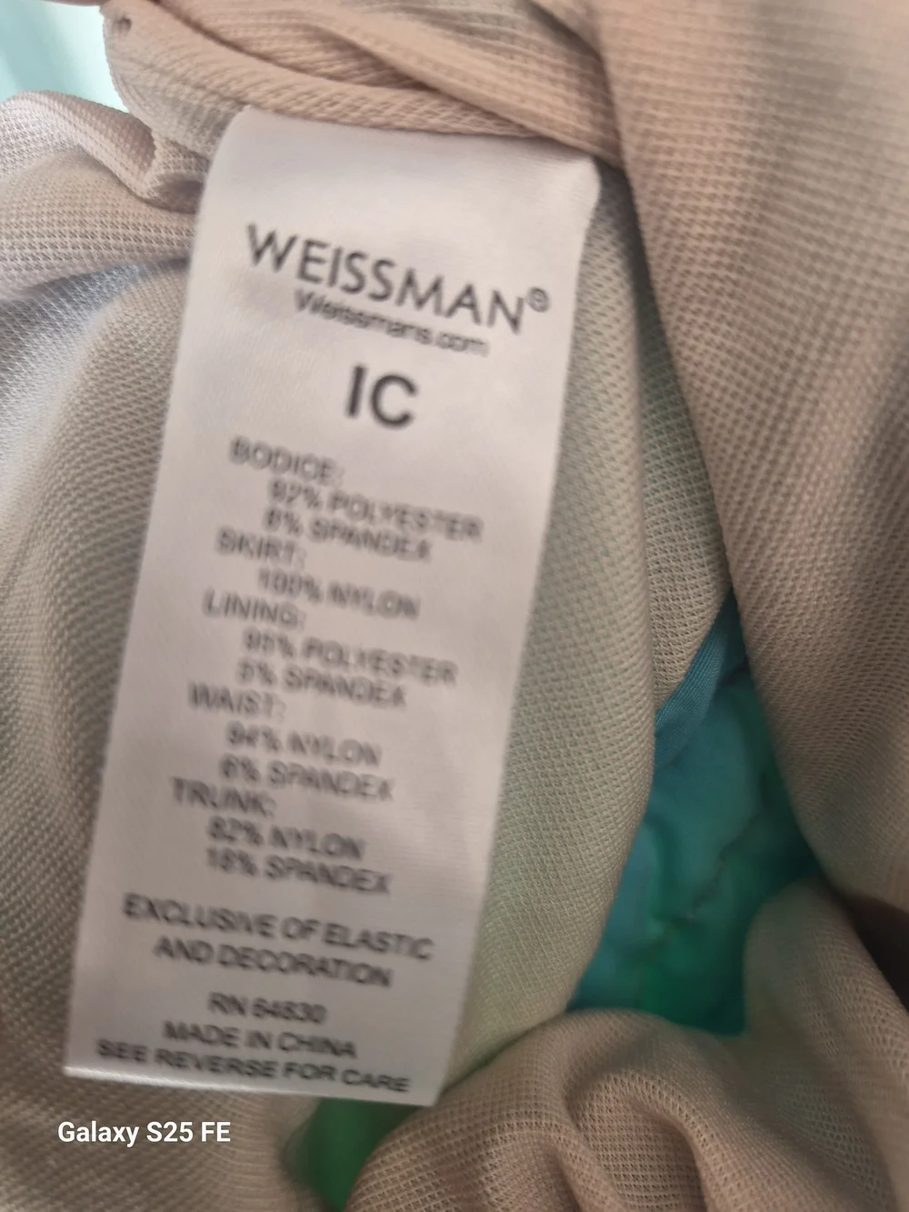 Weissman Aqua and Neon Green Sequin Tutu Dress